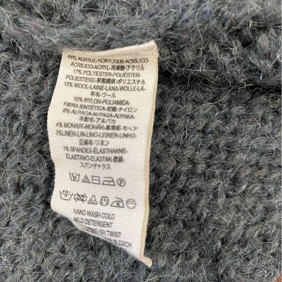 Free People Fair Isle Gray Sweater Size M - Picture 8 of 8